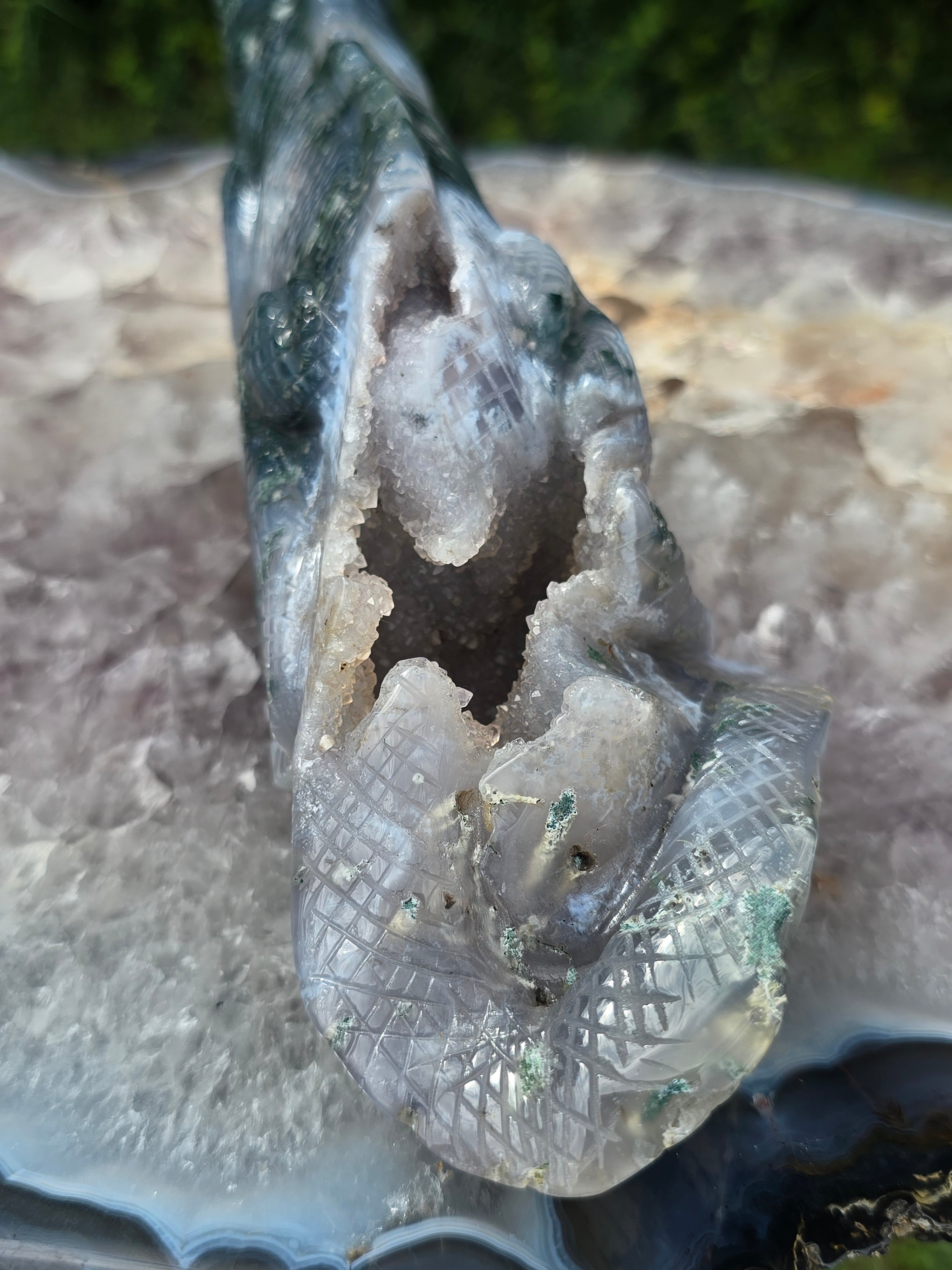 Moss Agate Lizard #8