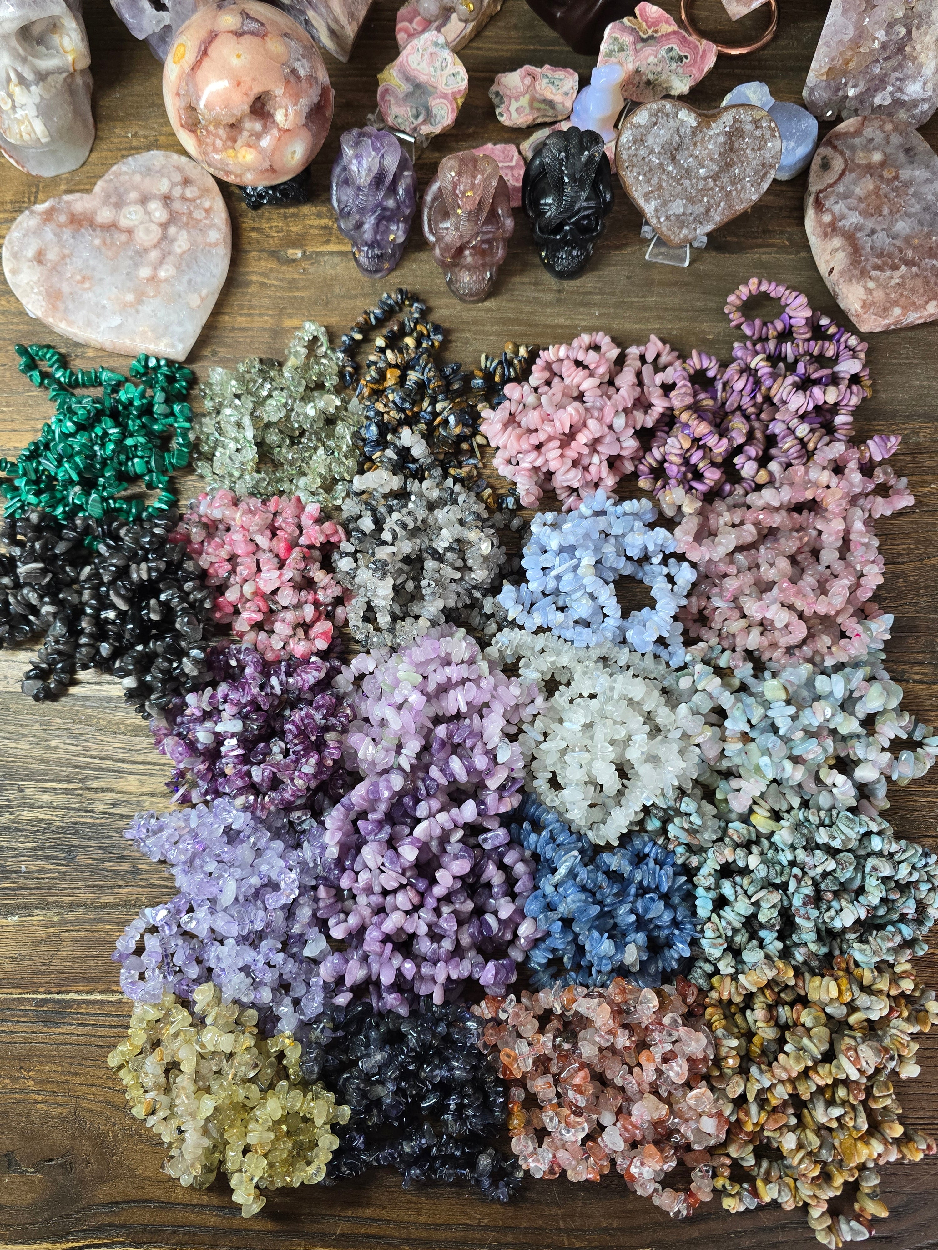 Rare Semi-Precious Chip Bracelets
