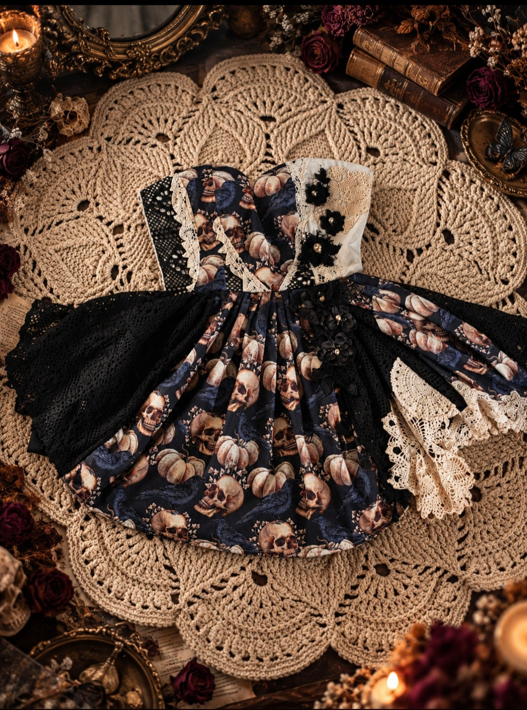 The Raven's Requiem – One of a Kind Gothic Sweetheart Dress