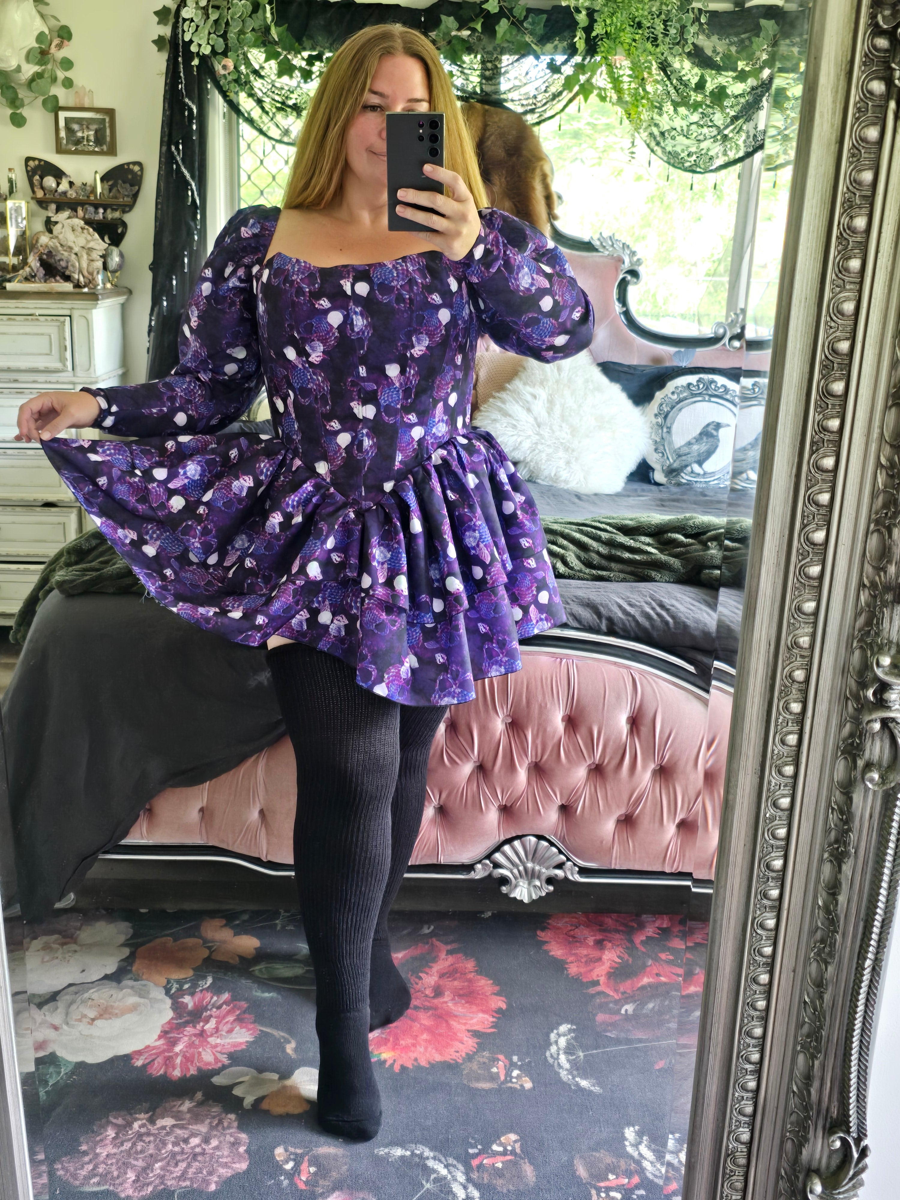 Purple Skull Corset Dress
