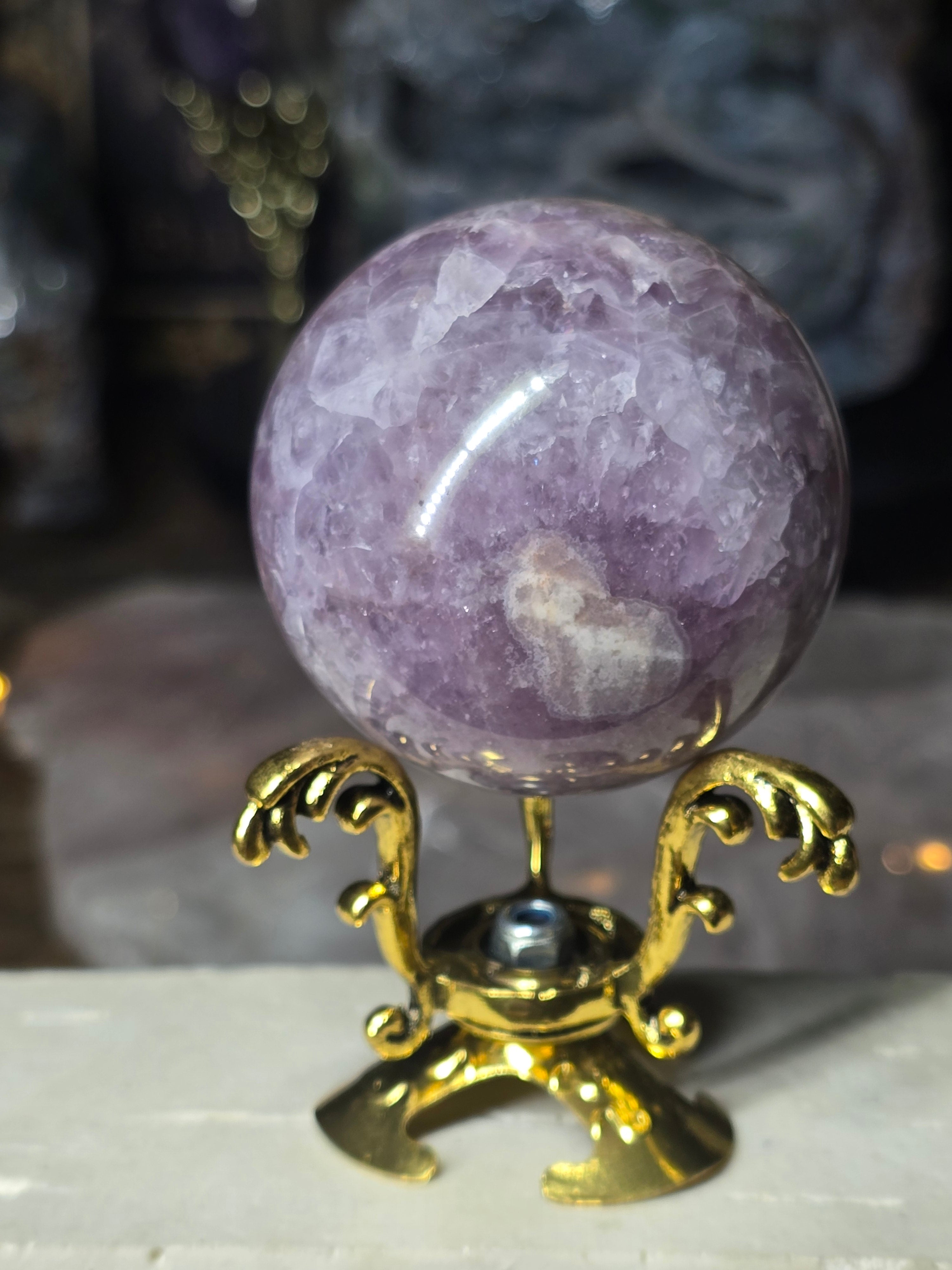 Amethyst & Mexican Agate Sphere #8