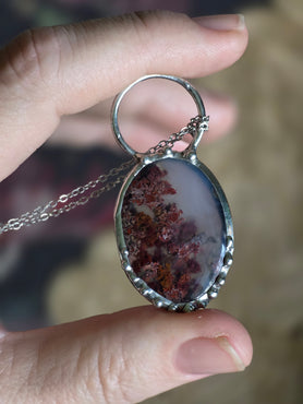 Woodland Whispers Moss Agate Necklace