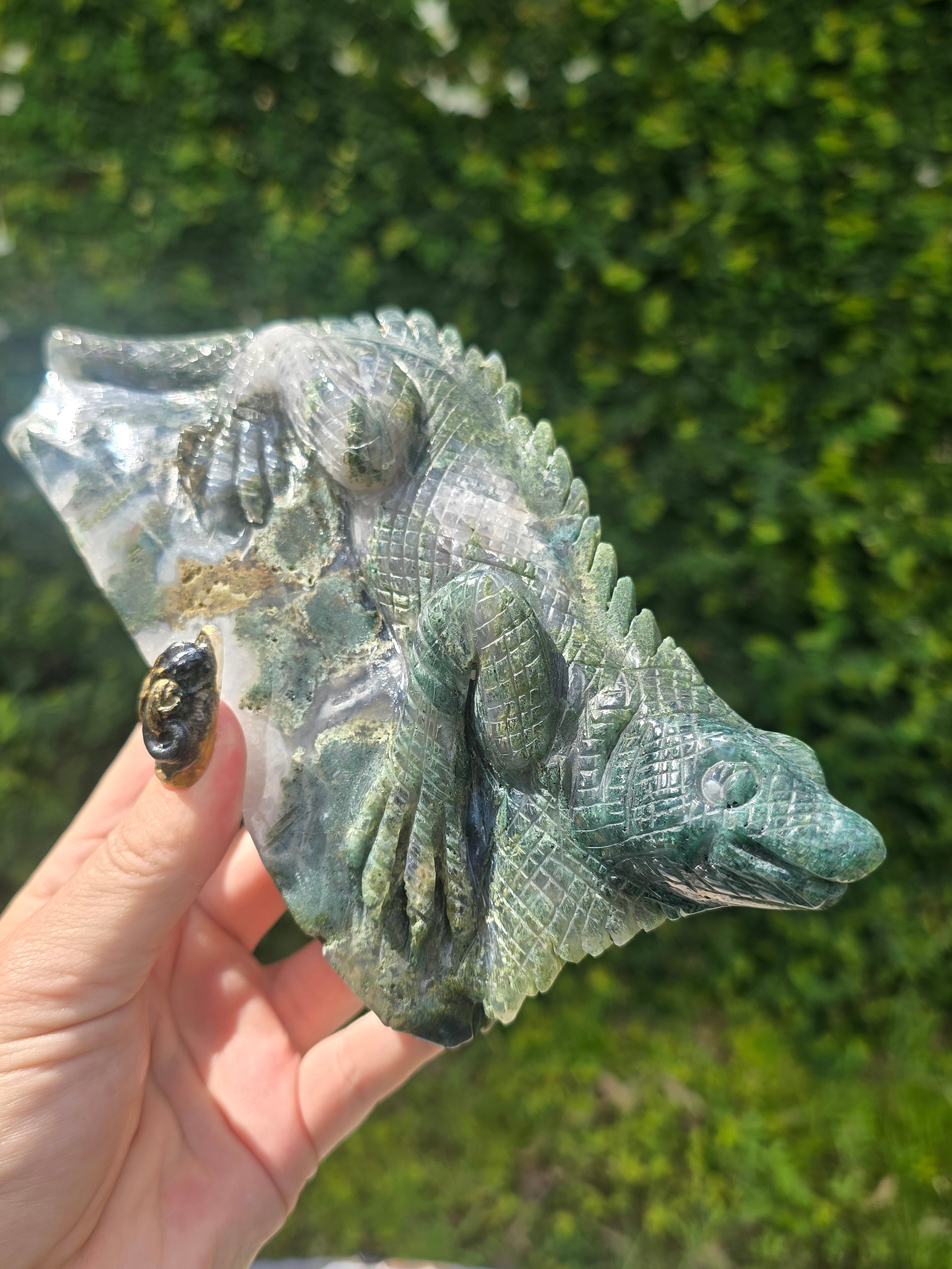 Moss Agate Lizard #7