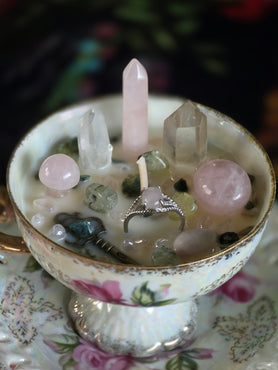 The Enchanted Key Teacup Treasure Candle – Hidden Ring Edition