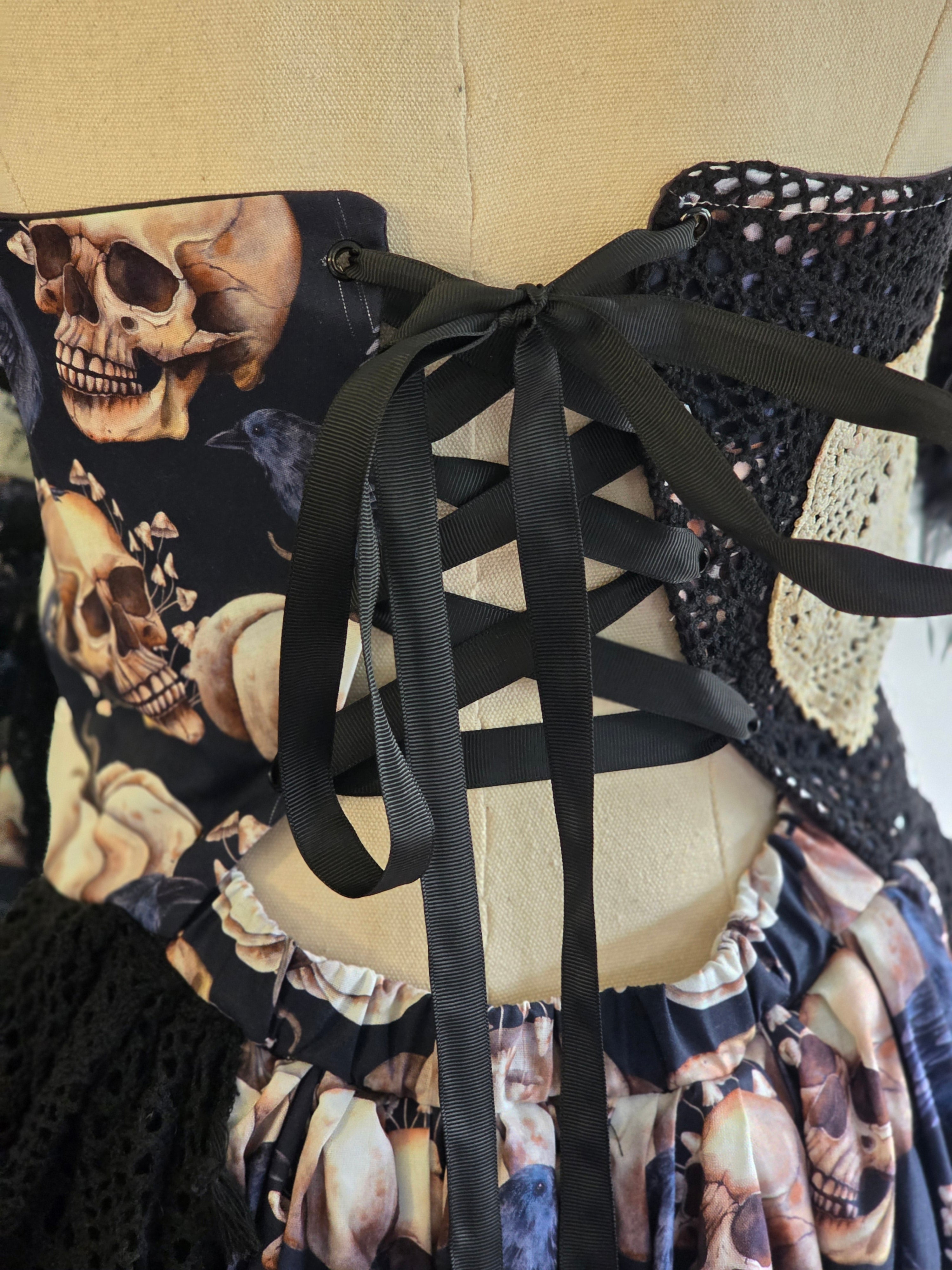 The Raven's Requiem – One of a Kind Gothic Sweetheart Dress