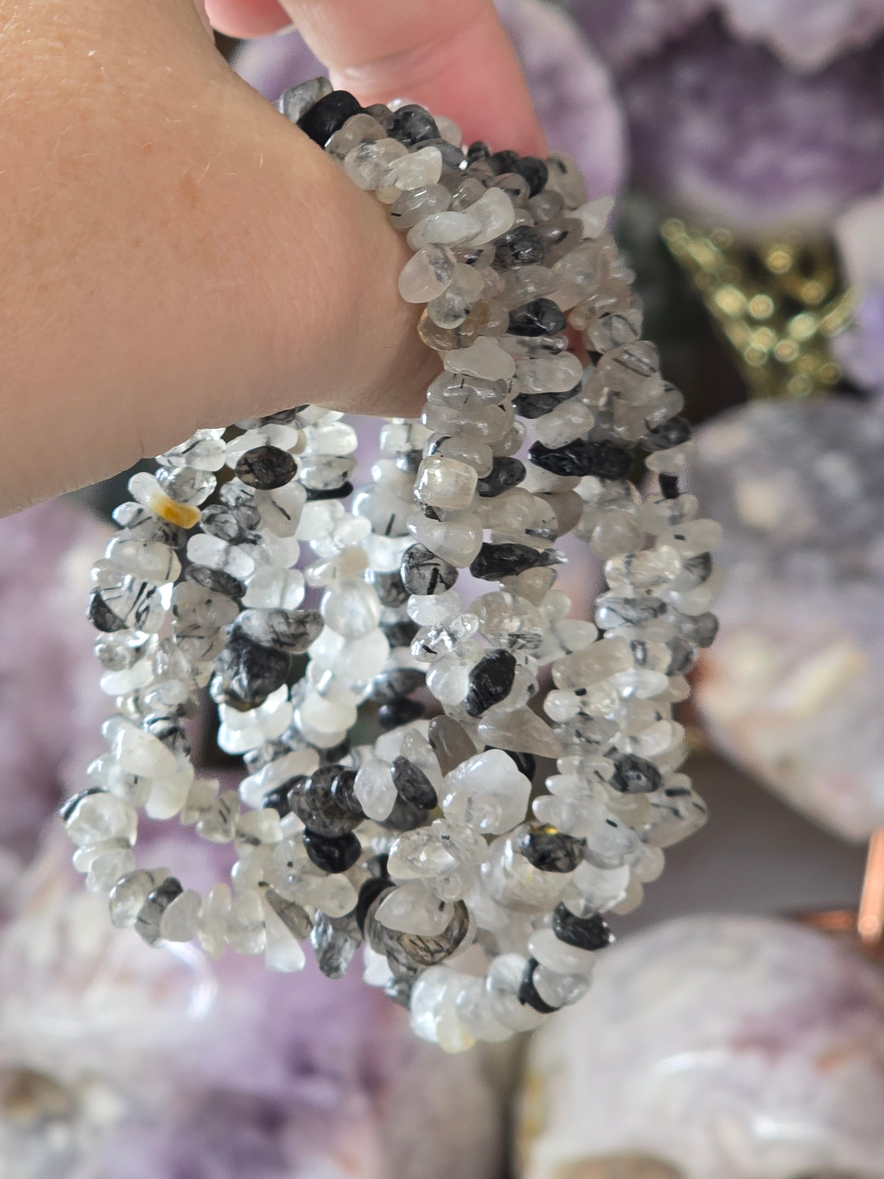 Rare Semi-Precious Chip Bracelets