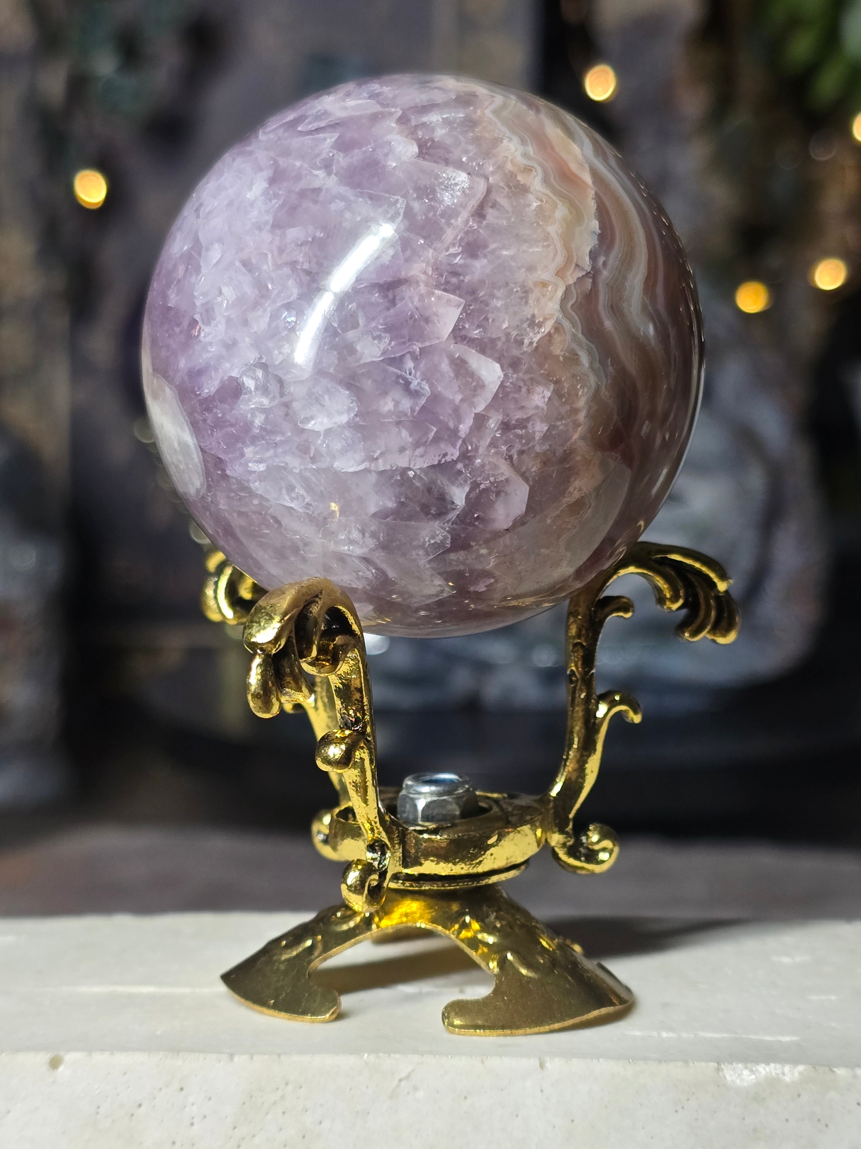 Amethyst & Mexican Agate Sphere #8