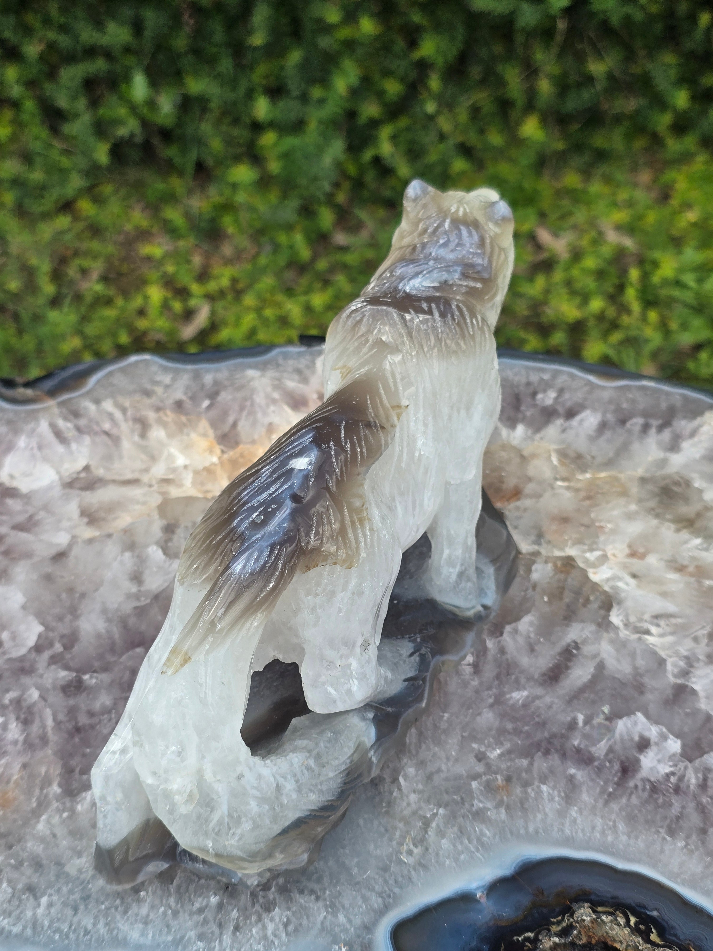 Moss Agate Wolf