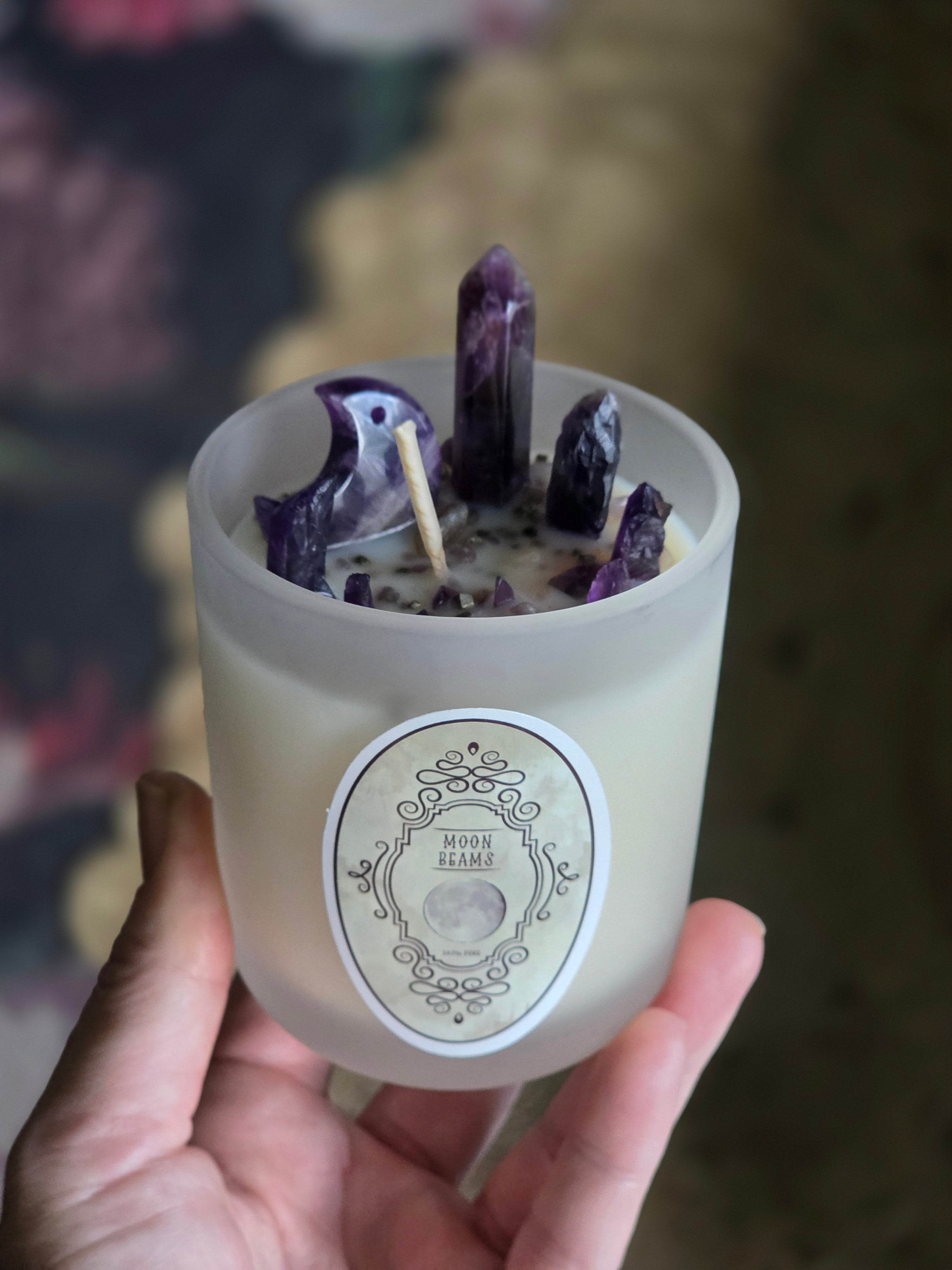 Moon Beams Crystal Ritual Candle