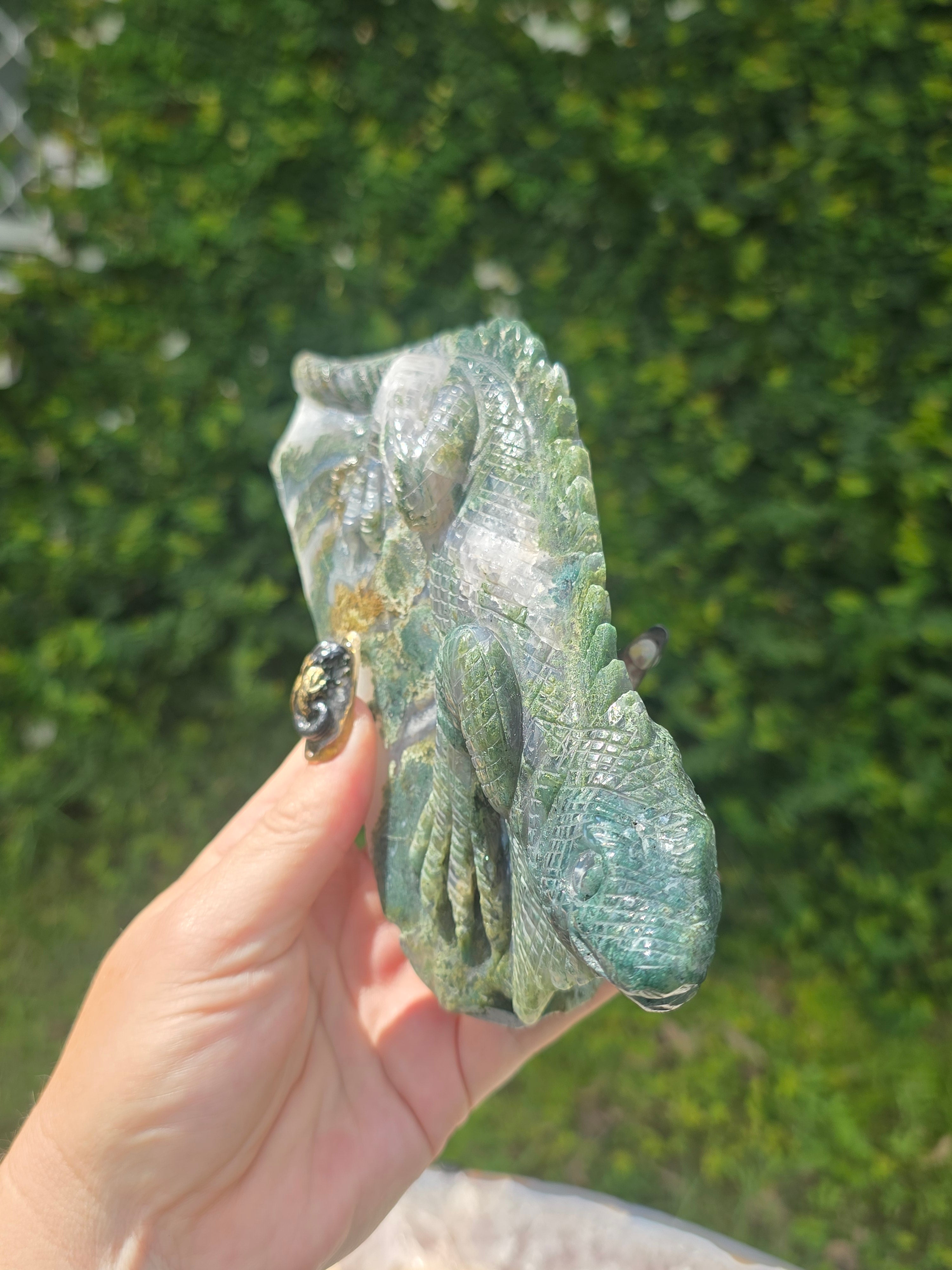 Moss Agate Lizard #7