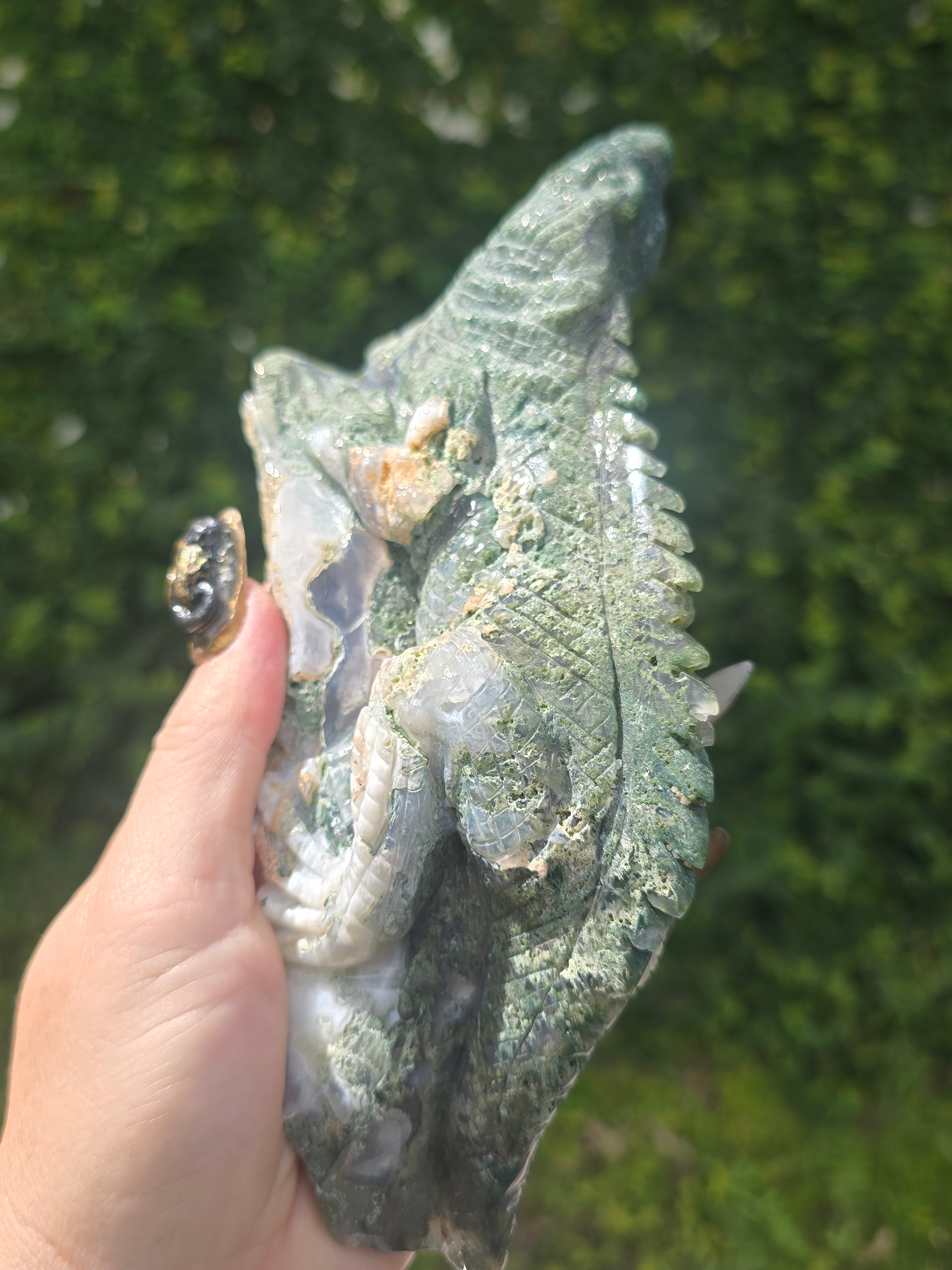 Moss Agate Lizard #7