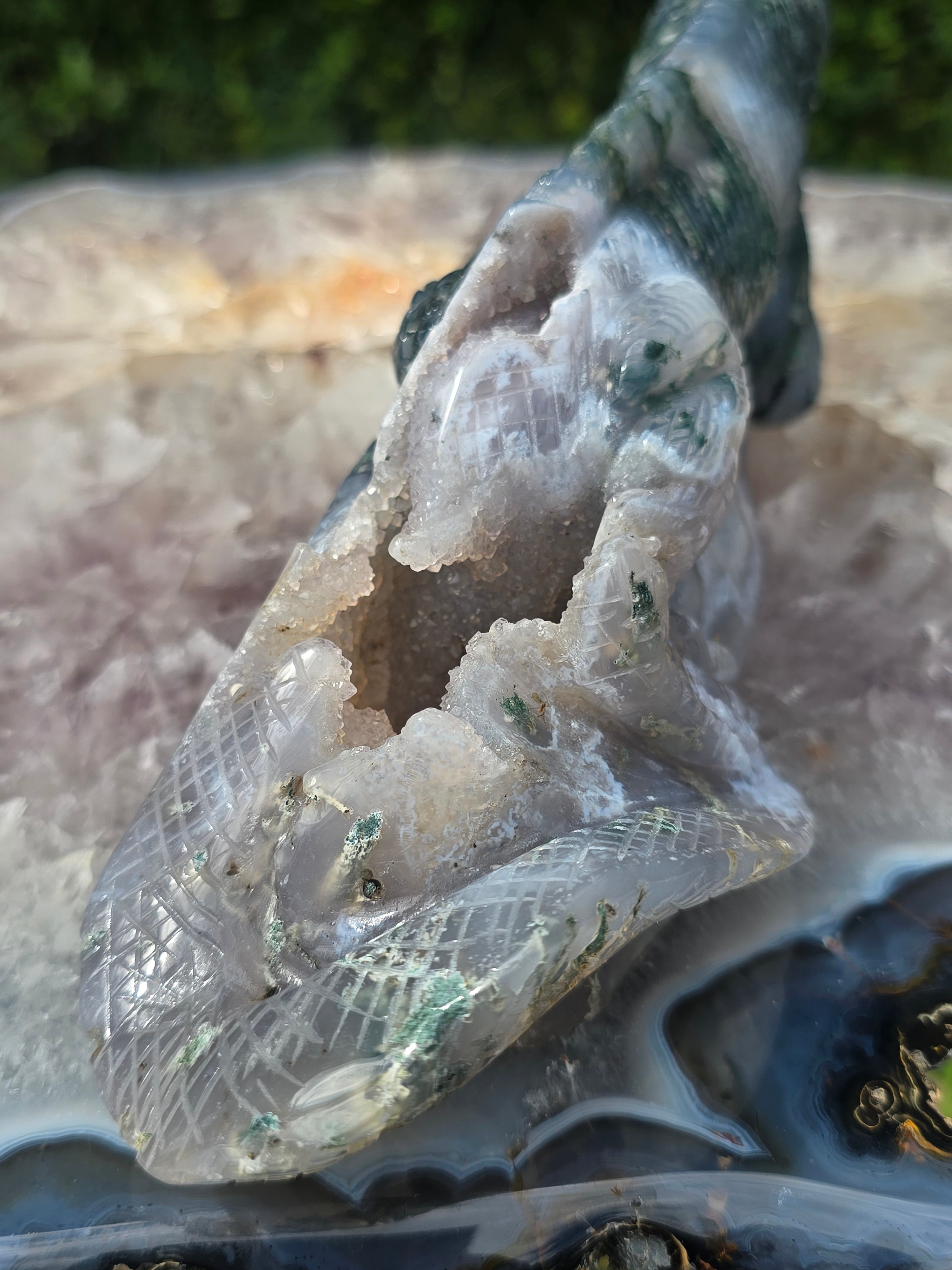 Moss Agate Lizard #8