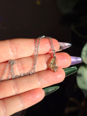 Moldavite Necklace | Stainless Steel