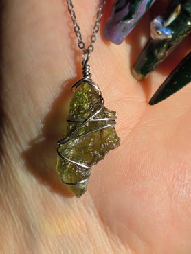 Moldavite Necklace | Stainless Steel