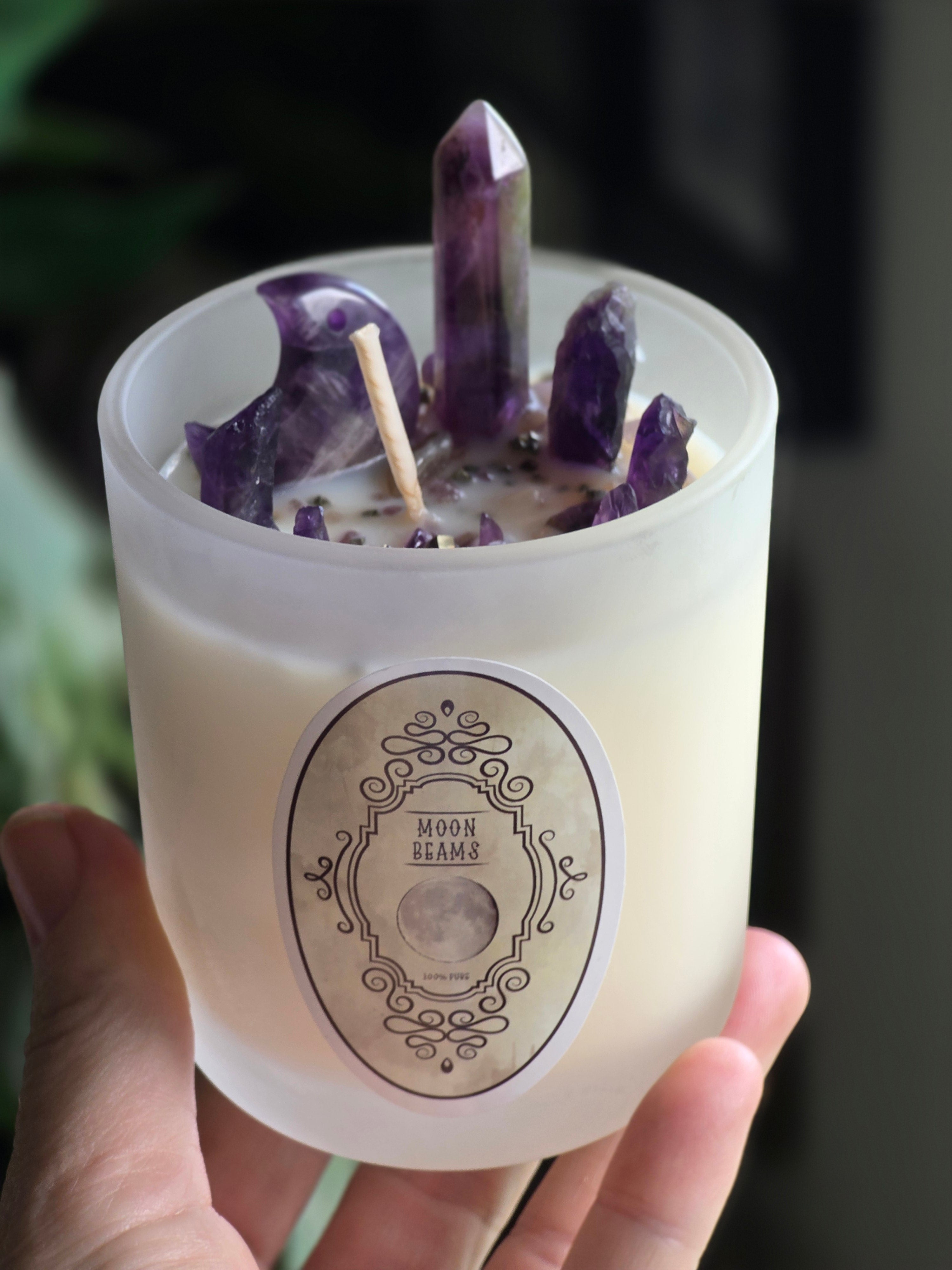 Moon Beams Crystal Ritual Candle