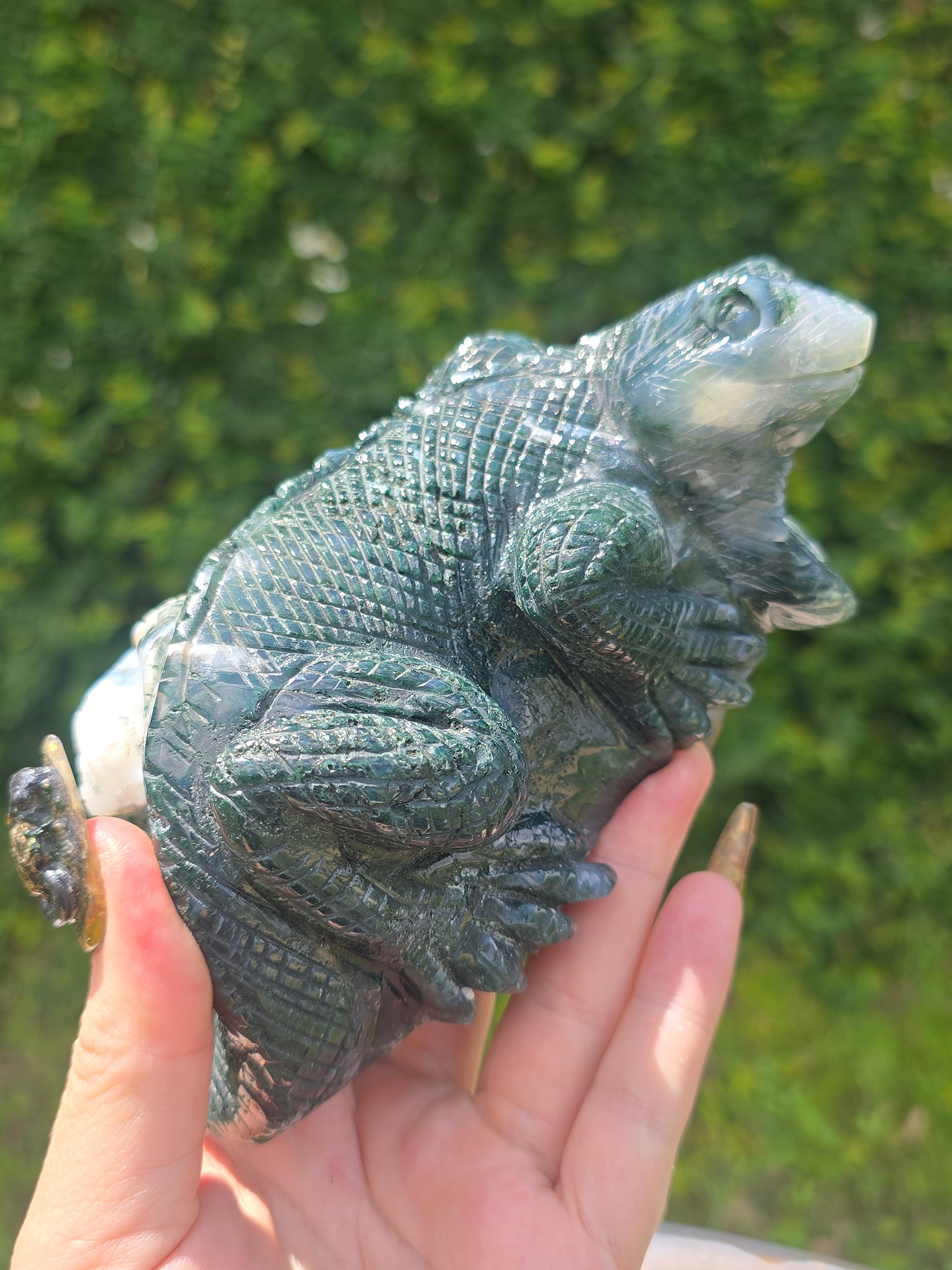 Moss Agate Lizard #13