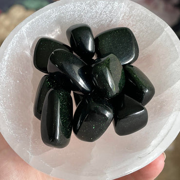 Green Obsidian | Tumbled Stones | Australia | Crystal Collection