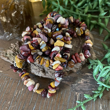 Mookite Semi-Precious Chip Bracelet