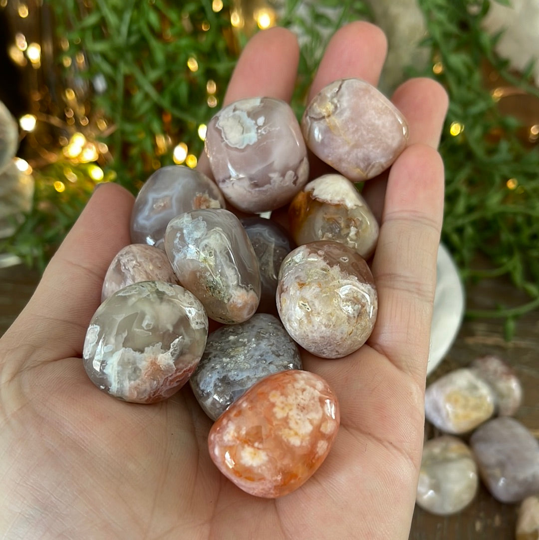 Flower Agate | Tumbled Stones | Australia | Crystal Collection