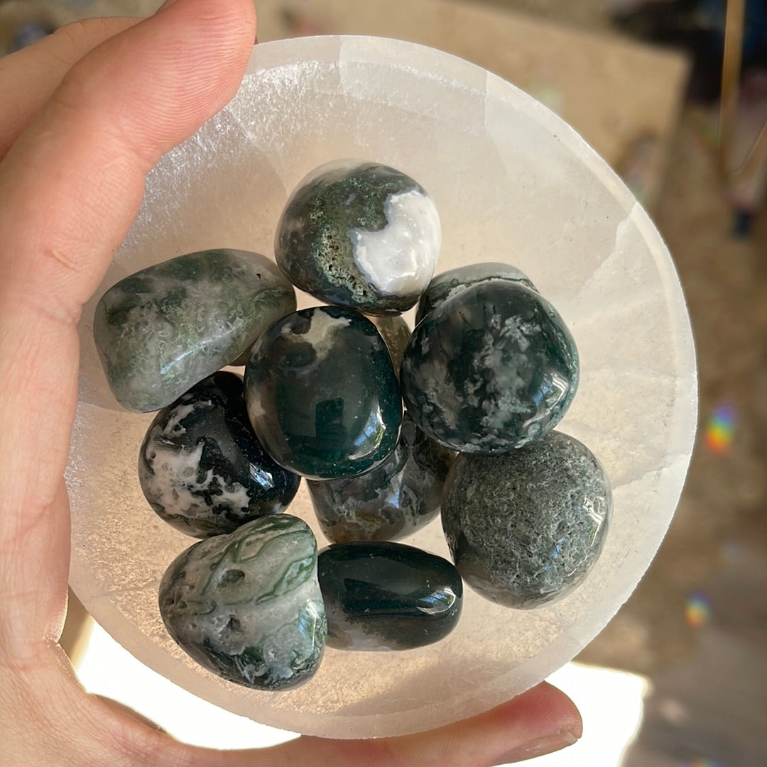 Moss Agate | Tumbled Stones | Australia | Crystal Collection