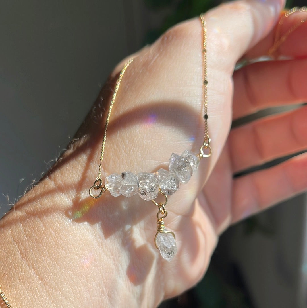 Herkimer Diamond Drop Necklace