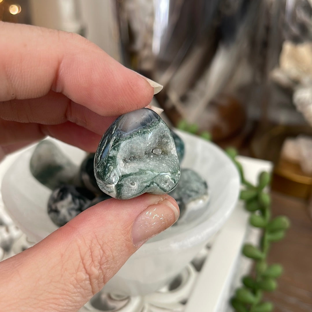 Moss Agate | Tumbled Stones | Australia | Crystal Collection