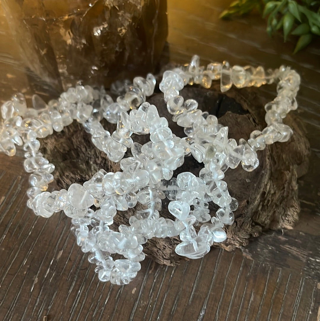 Quartz Semi-Precious Chip Bracelet