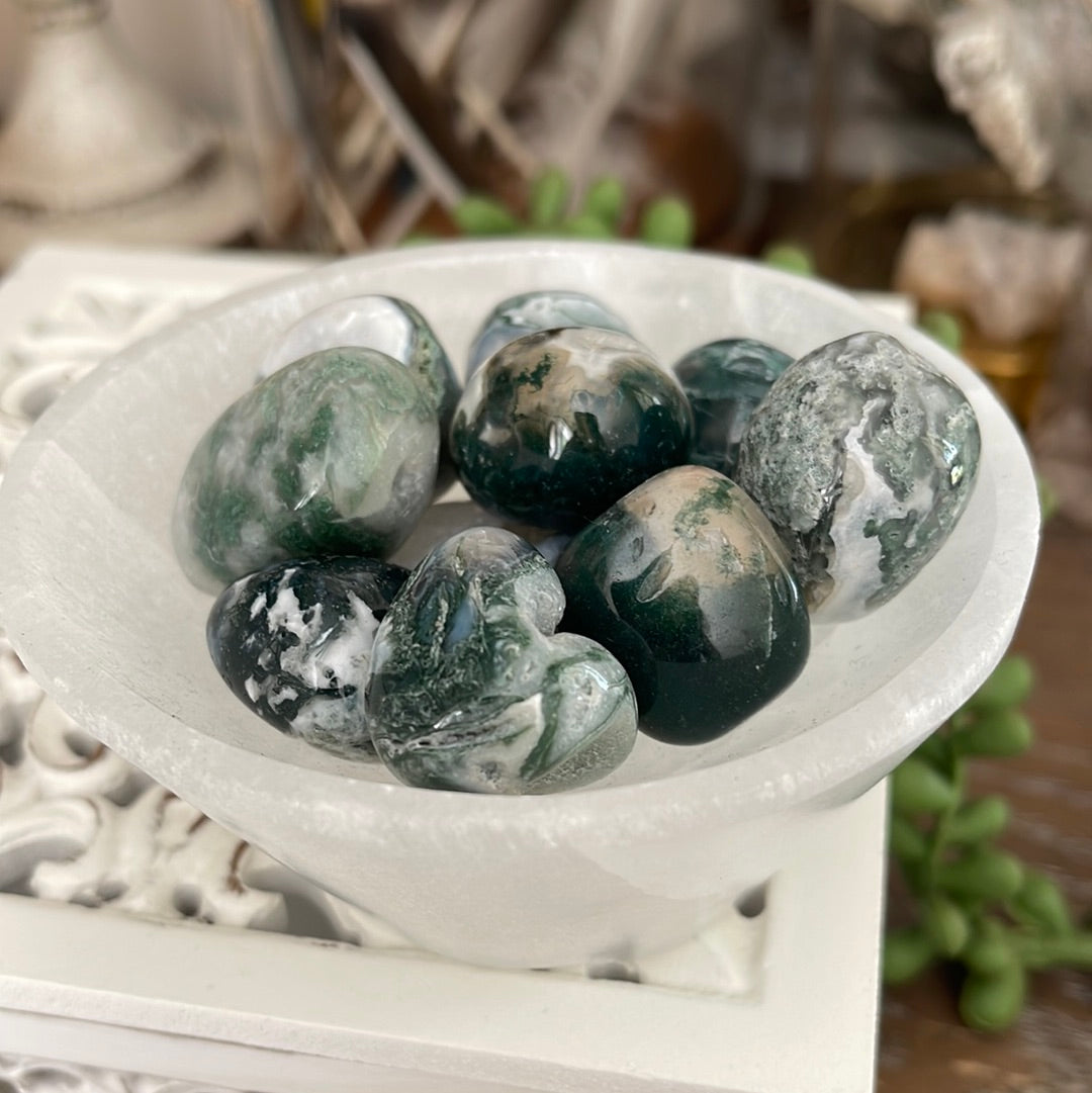 Moss Agate | Tumbled Stones | Australia | Crystal Collection