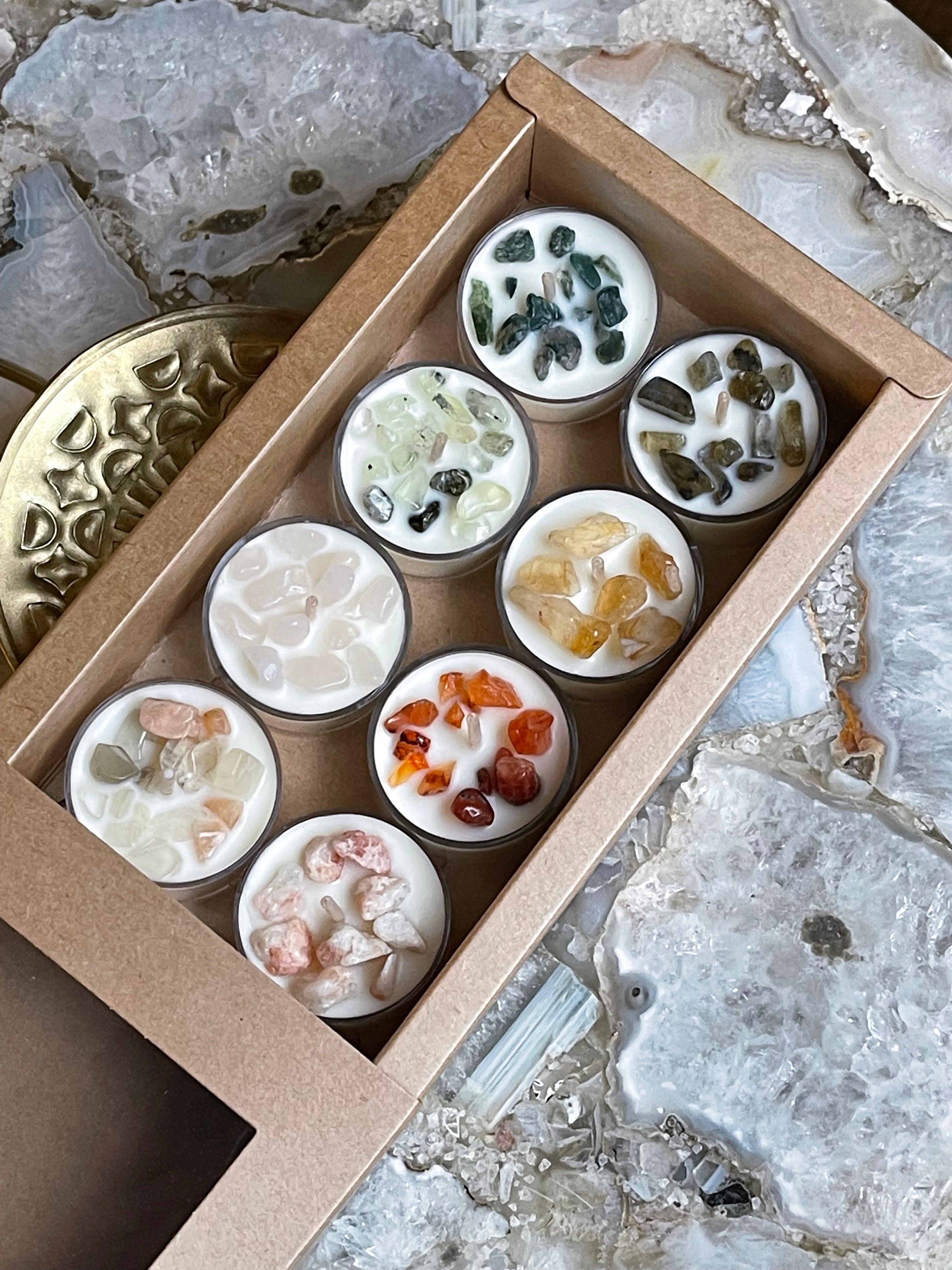 Crystal Infused Tea Light Candles | Candles | Crystal Collection