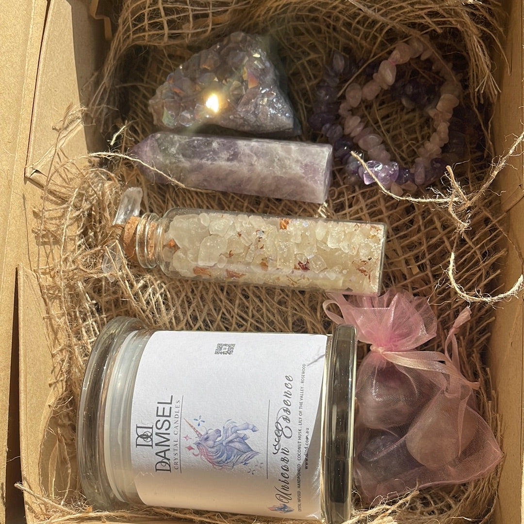Unicorn Essence Crystal Mystery Box | Candle Gift Box | Crystal Collection | Giftbox
