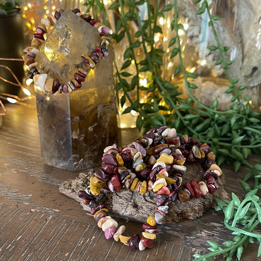 Mookite Semi-Precious Chip Bracelet