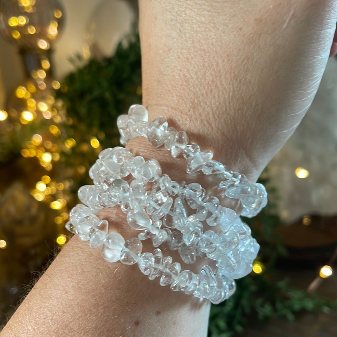 Quartz Semi-Precious Chip Bracelet