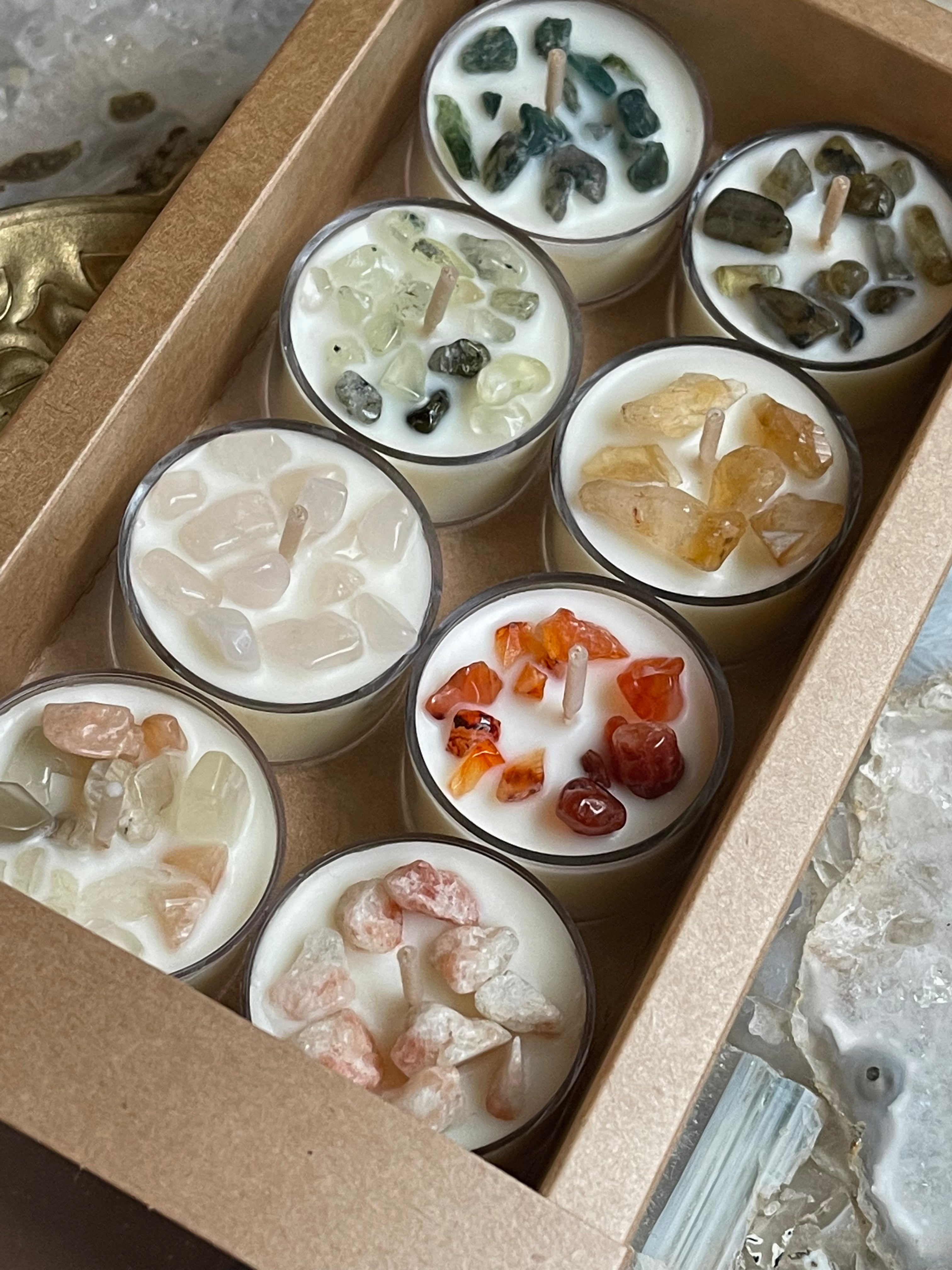 Crystal Infused Tea Light Candles | Candles | Crystal Collection