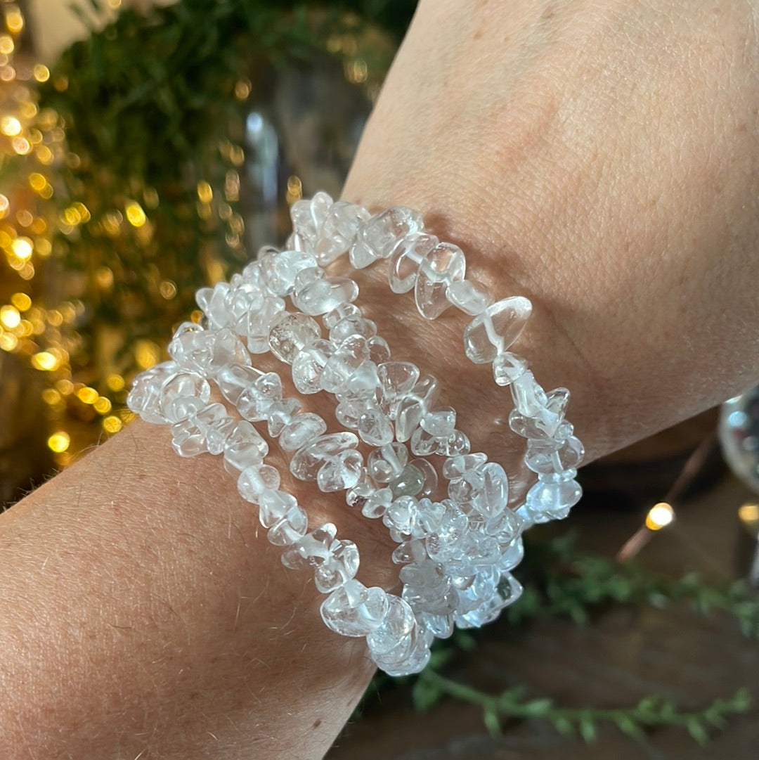 Quartz Semi-Precious Chip Bracelet