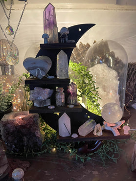 Moon Light Wall Shelf | Wall Hanging | Crystal Collection | Gift Idea