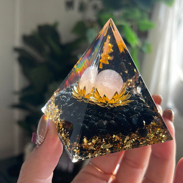Rose Quartz Sphere Pyramid