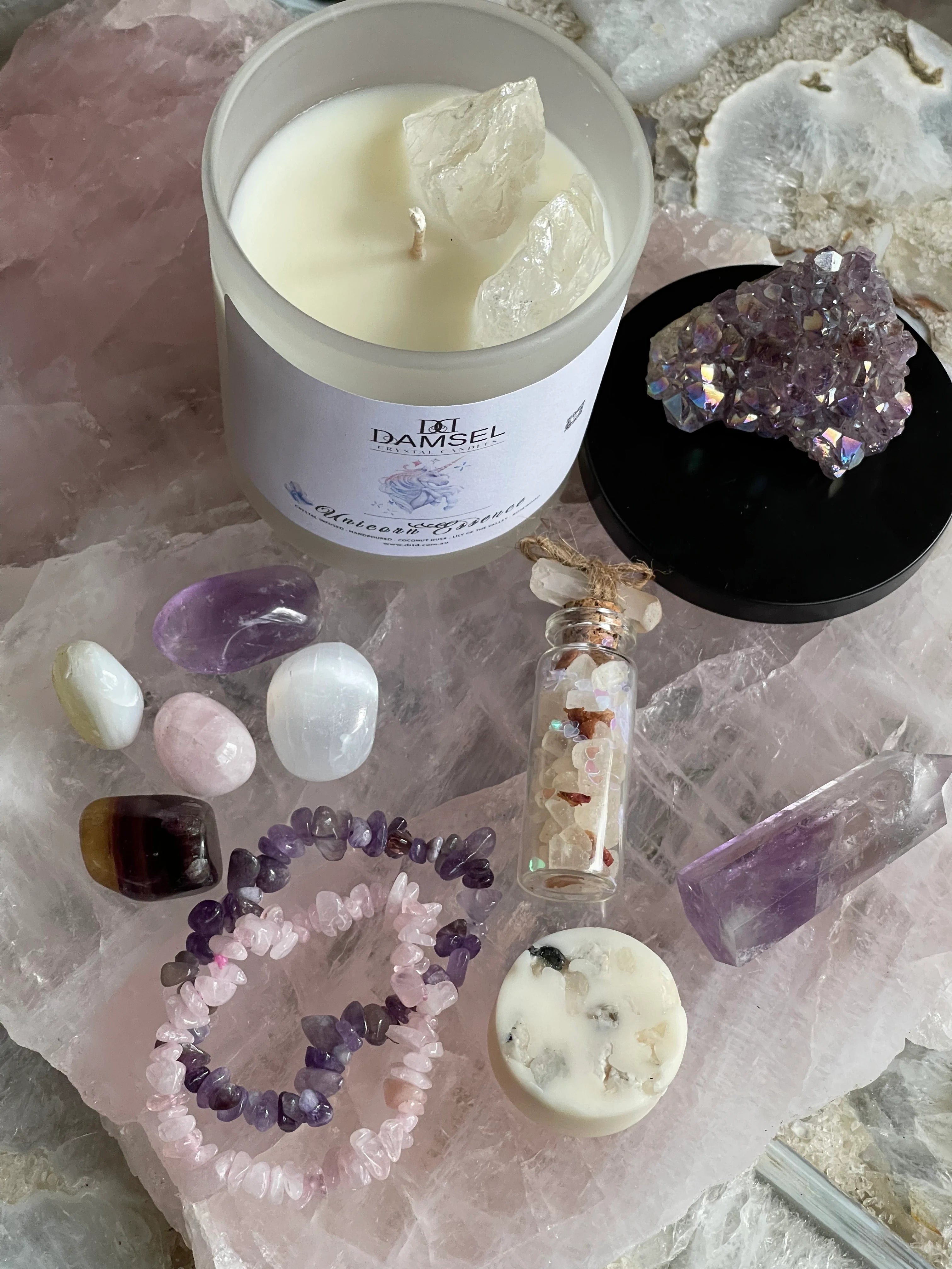 Deluxe Unicorn Essence Crystal Mystery Box | Candle Gift Box | Crystal Collection | Giftbox