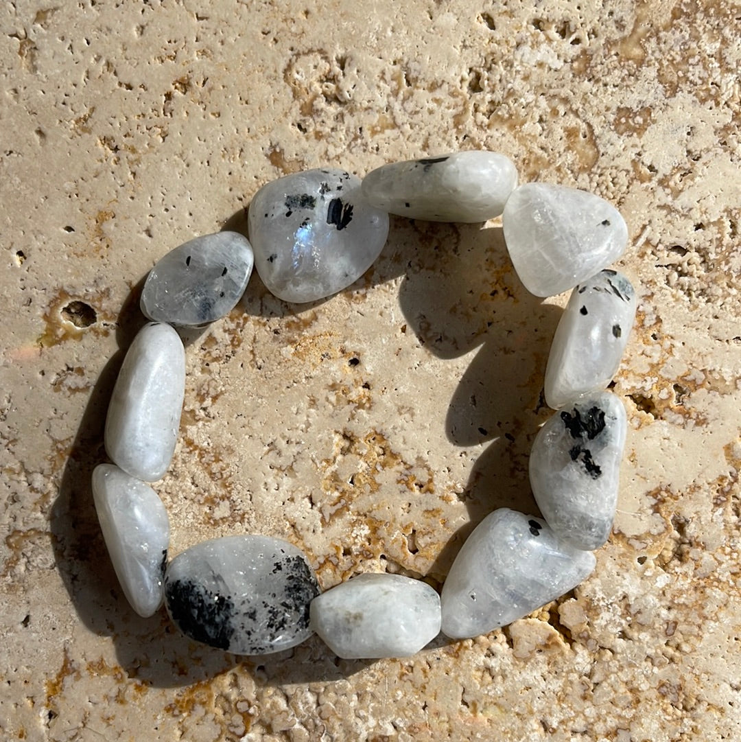 Moonstone Free Form Bead Bracelet